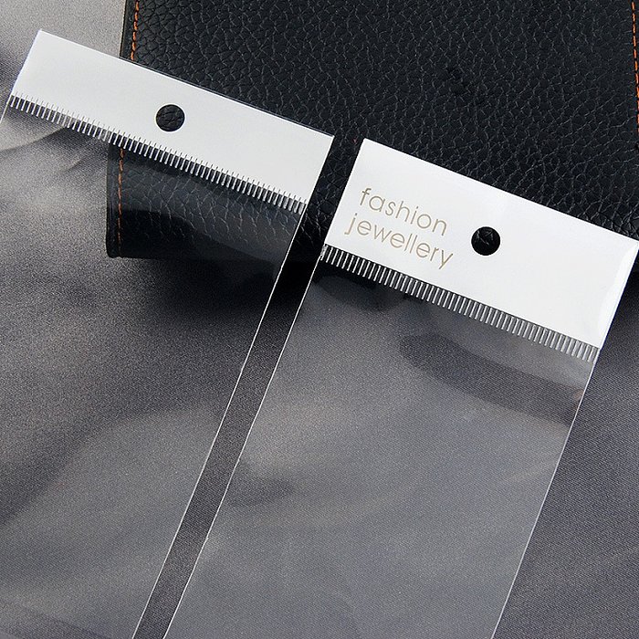 Sacos opp transparentes cartão de embalagem de joias de impressão a cores auto-vedante