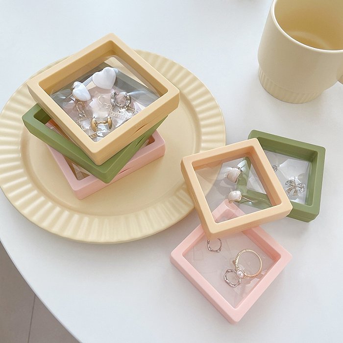 Fashion Transparent PE Film Display Suspension Colorful Jewelry Storage Box