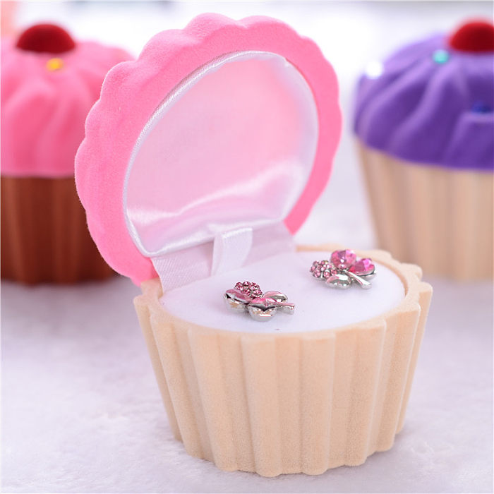 Fashion Cute Solid Color Shell Flower Crown Shaped Jewelry Box