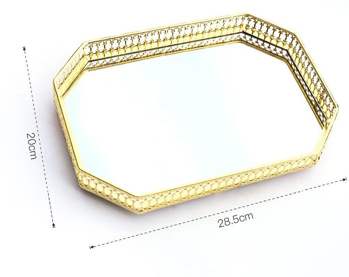 Nordic light luxury rectangular glass mirror living room household tray