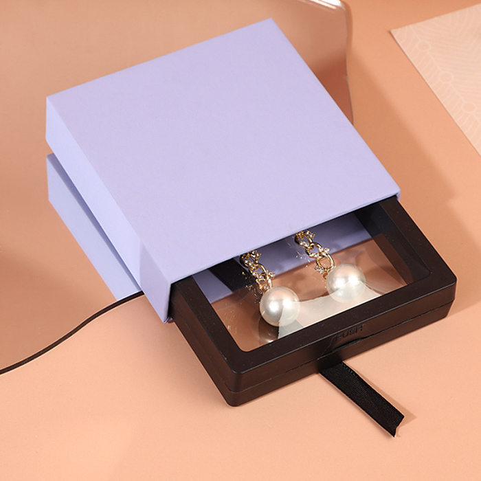 Caja de presentación de suspensión de PE de adorno de joyería transparente