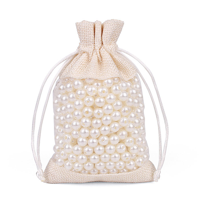 100 pcs imitation sack jewelry drawstring bag gift sackcloth packaging bag