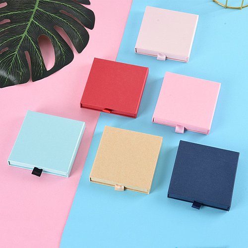 Simple Style Solid Color Paper Jewelry Boxes 1 Piece