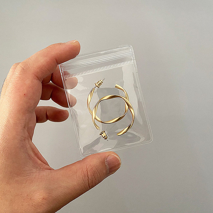 L'emballage transparent de bijoux de PVC de couleur solide de style simple met en sac 1 ensemble
