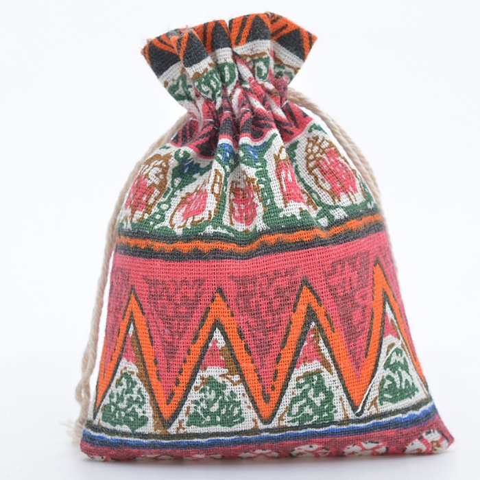 Sacos de presente de festival de algodão geométrico estilo étnico