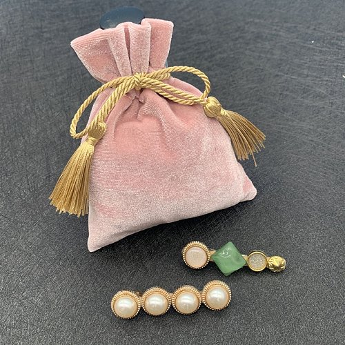 Bolsas de embalaje de joyería de franela de color sólido de moda