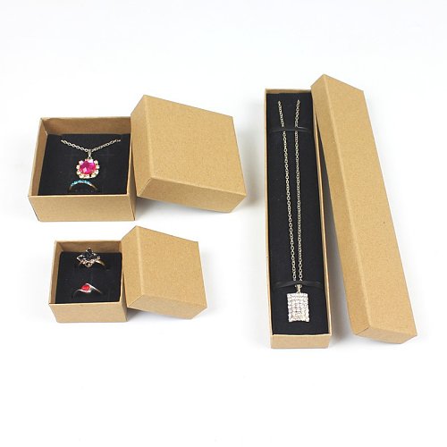 Caja de presentación colgante de regalo de papel exquisito de joyería de embalaje de joyería