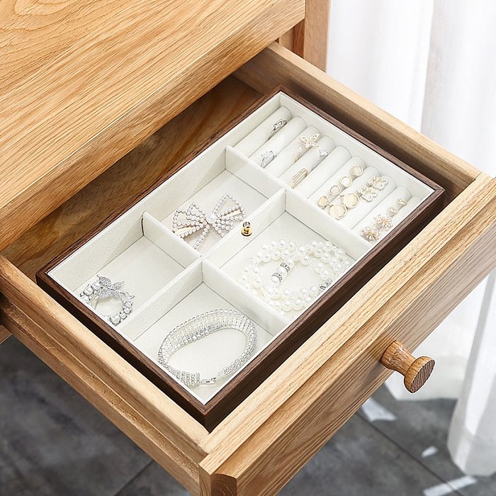 Ethnic Style Geometric Wood Jewelry Boxes