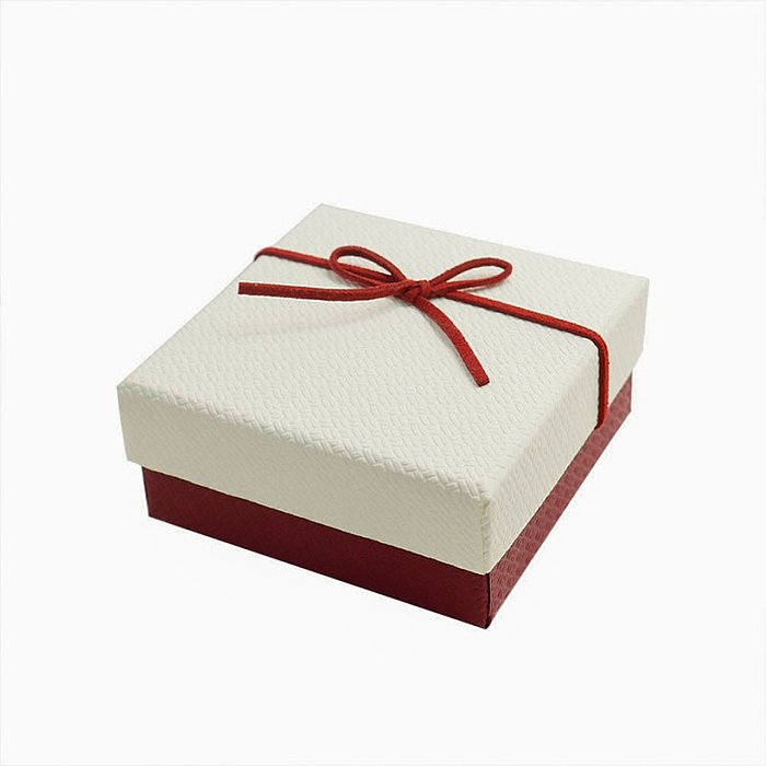 Boîte à bijoux perles boîte d'emballage rouge boîte à bijoux petite boîte carrée