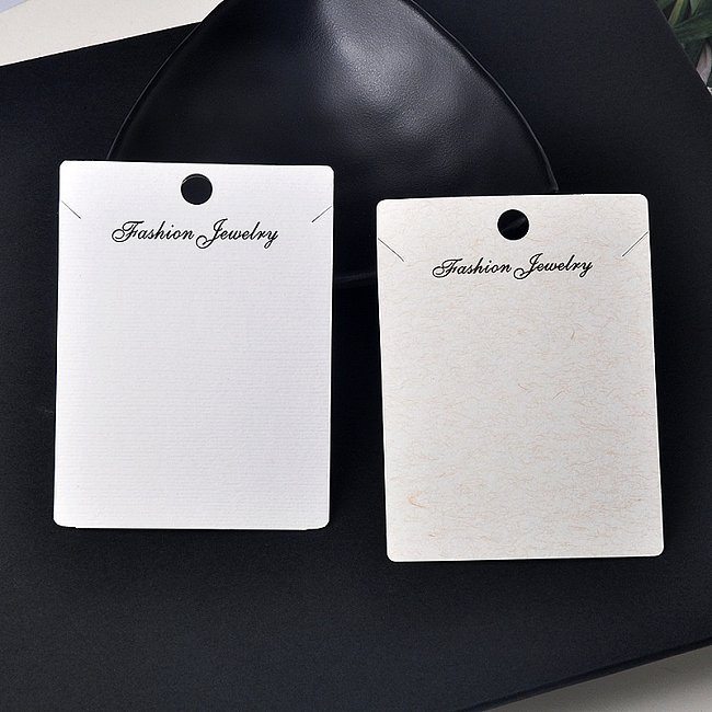 White PVC Hanging Jewelry Earrings Necklace Packaging Cardboard
