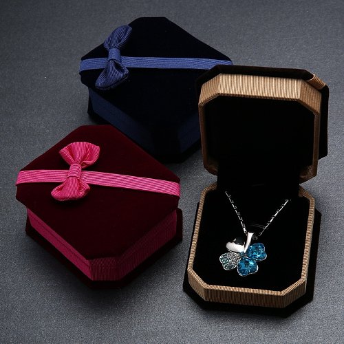 Fashion Solid Color Suede Jewelry Boxes 1 Piece