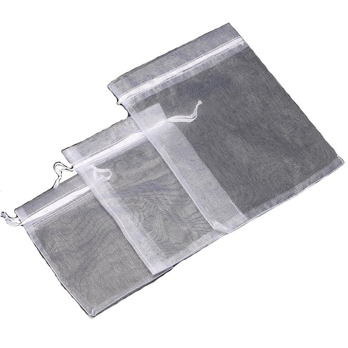 Saco de embalagem simples com cordão bronzeado de cor sólida