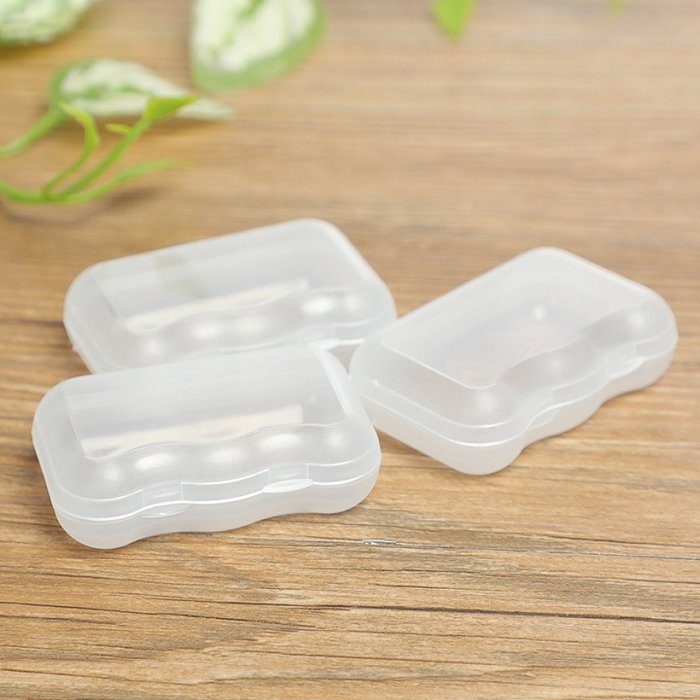 Caja pequeña de plástico transparente, joyero, caja para tapones para los oídos, joyería, mini acabado, anzuelo de pescado, caja de almacenamiento, caja de medicamentos