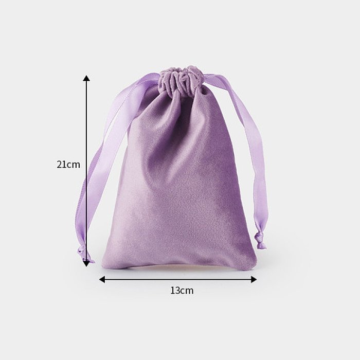 Simple Solid Color Flannel Storage Jewelry  Cosmetic Dustproof Bag