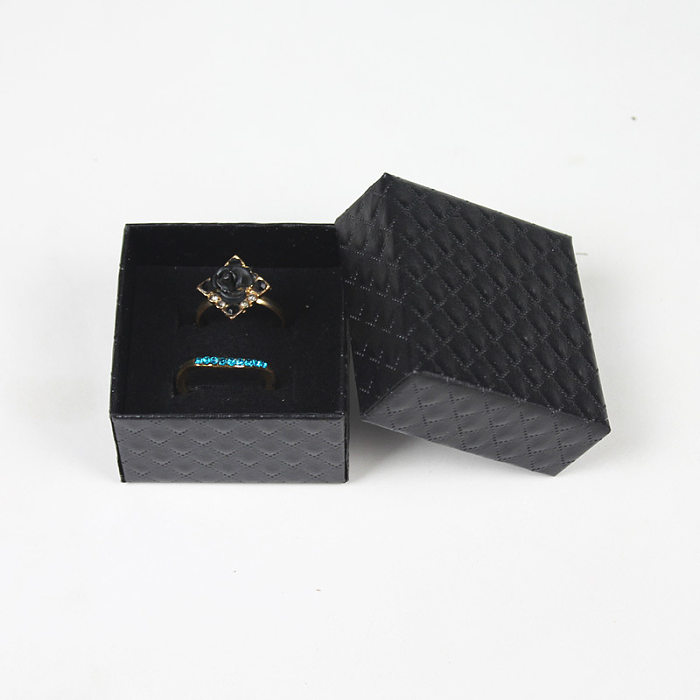 Caja de embalaje de joyería Caja de joyería Caja de papel Conjunto Caja de joyería negra