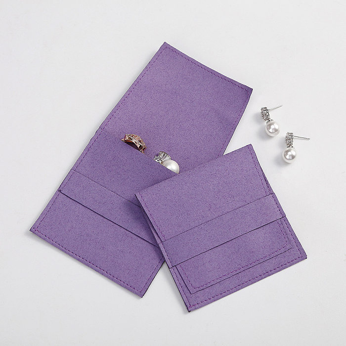 Simple Style Solid Color Synthetic Fibre Jewelry Packaging Bags 1 Piece