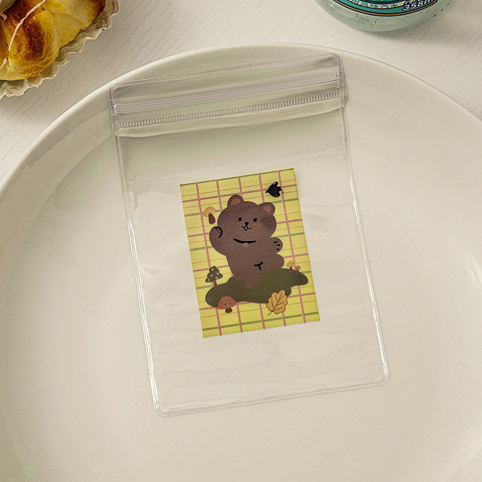 Sacos de embalagem de bijuterias de PVC com desenhos animados de animais fofos 1 peça