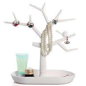 Support de bijoux créatif en forme d'arbre Cintre d'affichage d'arbre d'oiseau