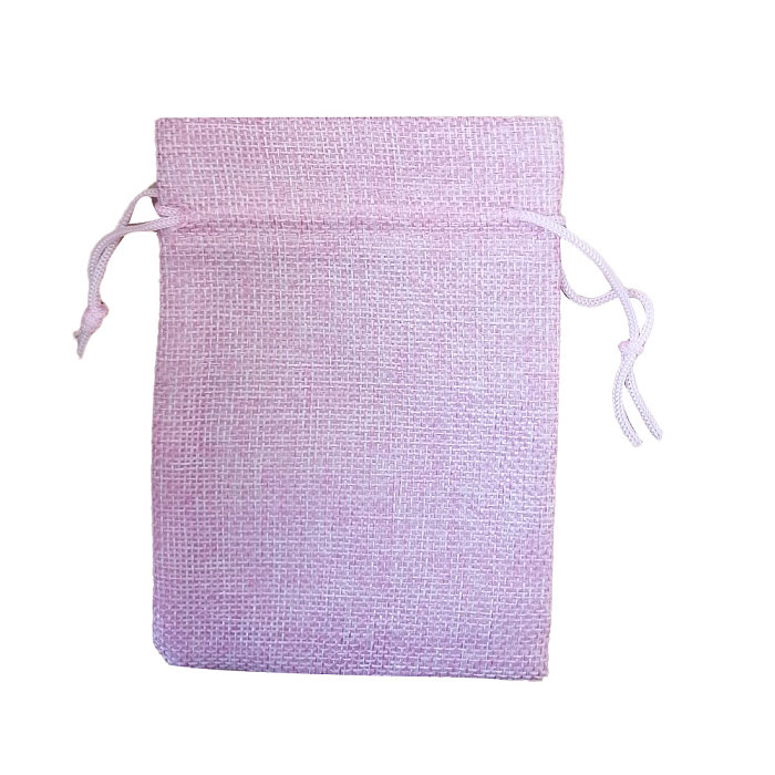 Simple Style Solid Color Cloth Drawstring Jewelry Packaging Bags