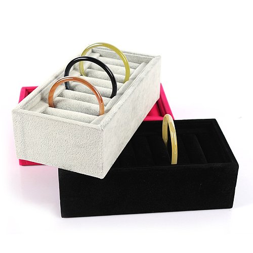 Fashion Solid Color Flannel Jewelry Rack