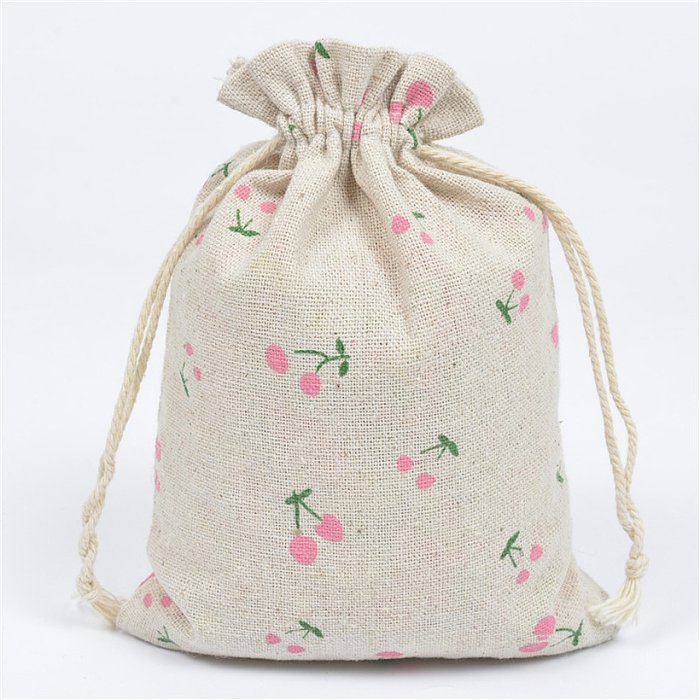Fashion Leaf Flower Cotton Printing Jewelry Packaging Bags 1 Piece