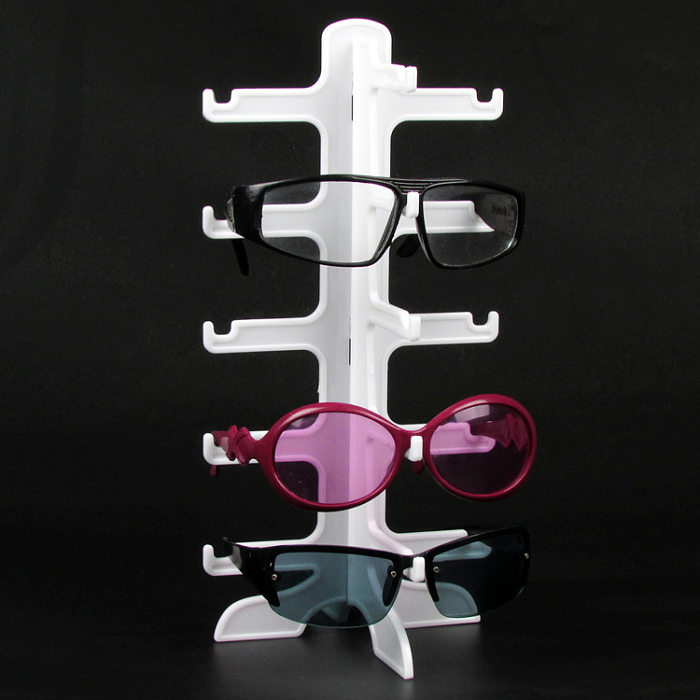 Schmuckregal Kunststoff 6 sechs Desktop-Display-Aufbewahrung Sonnenbrillenständer