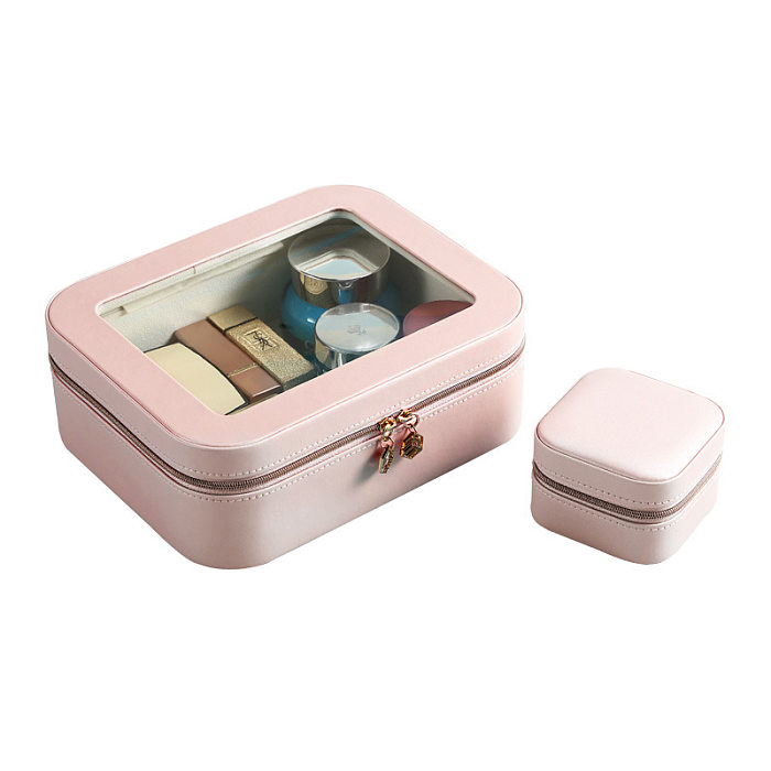 Basic Solid Color PU Leather Jewelry Boxes