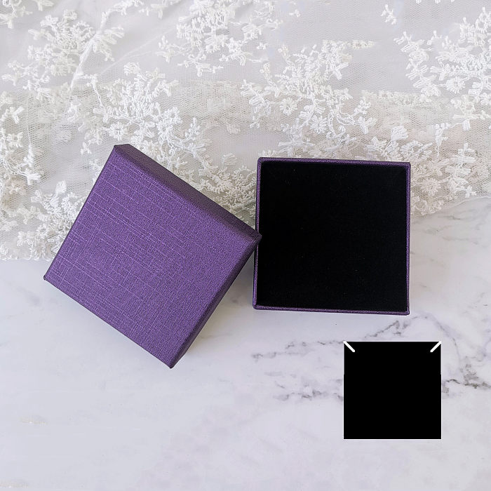 Fashion Solid Color Paper Jewelry Boxes 1 Piece