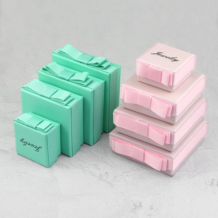 Cajas de joyería de plástico de color sólido de moda 1 pieza