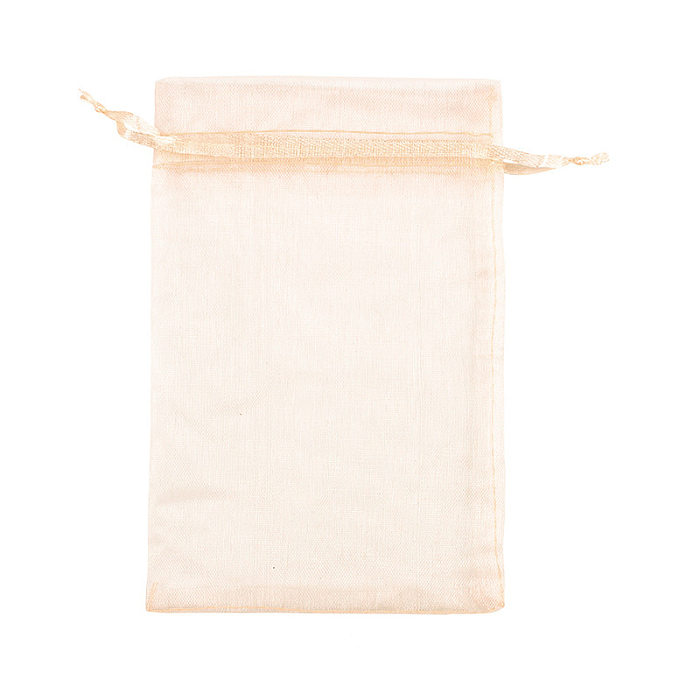 Bolsa de joyería de Organza de Color sólido, bolsa de dulces de regalo de bolsillo con cordón de malla transparente, venta al por mayor