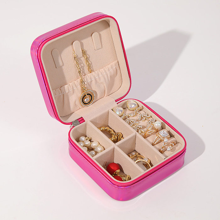 Boîtes à bijoux en cuir d'unité centrale de couleur dégradée de style simple 1 pièce