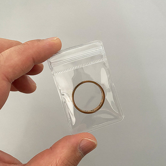 Sacos de embalagem de joias transparentes de PVC estilo simples cor sólida 1 conjunto