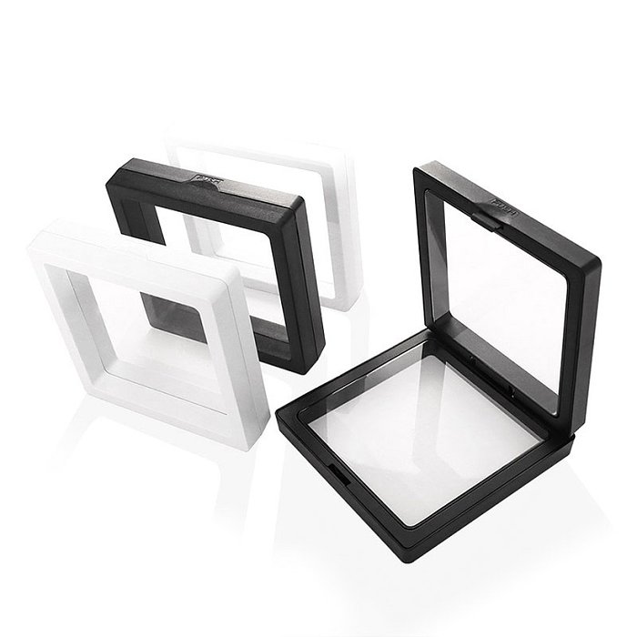 Caixas de joias plásticas transparentes geométricas fashion 1 peça