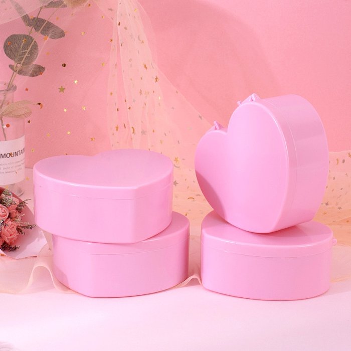 Pink girl heart storage box jewelry desktop cherry star double storage box