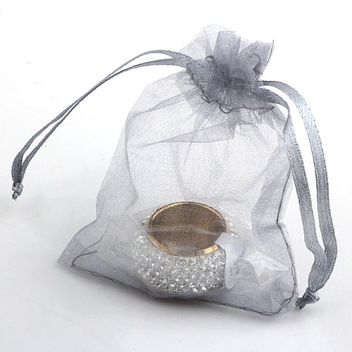 Bolsa de embalaje de decoración con cordón bronceador de color sólido simple