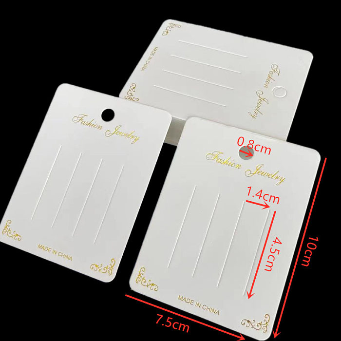 Tarjeta de clip de bronceado blanco de 100 Uds., tarjeta de papel DIY, versión coreana, tarjeta de embalaje de joyería, bolsa de embalaje de papel, tarjeta para sombreros, venta al por mayor