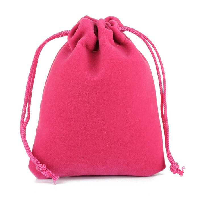 pink flannel jewelry storage bag drawstring beam mouth storage gift finishing packaging bag