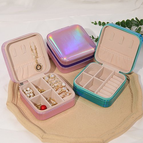 Simple Style Gradient Color Pu Leather Jewelry Boxes 1 Piece