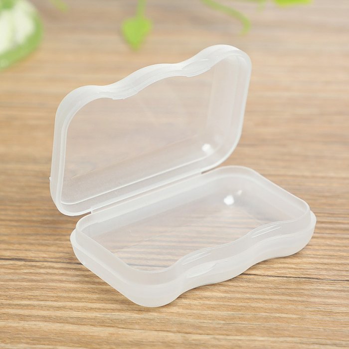 Caja pequeña de plástico transparente, joyero, caja para tapones para los oídos, joyería, mini acabado, anzuelo de pescado, caja de almacenamiento, caja de medicamentos