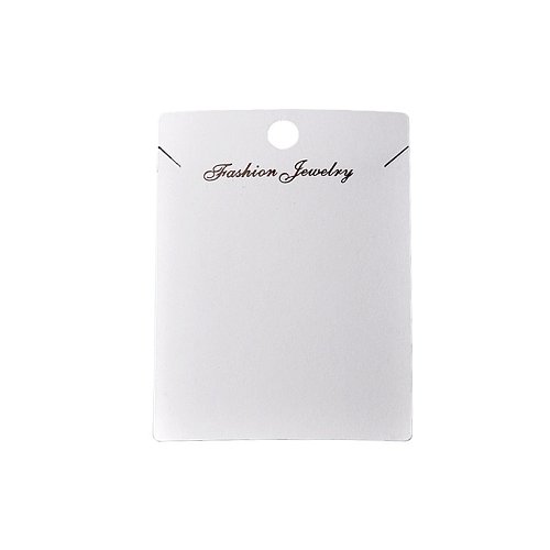White PVC Hanging Jewelry Earrings Necklace Packaging Cardboard