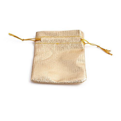 sac d'emballage de bijoux wenwan de bouche de faisceau d'or et d'argent