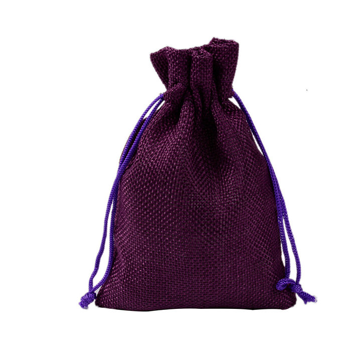 Simple Style Solid Color Cloth Drawstring Jewelry Packaging Bags