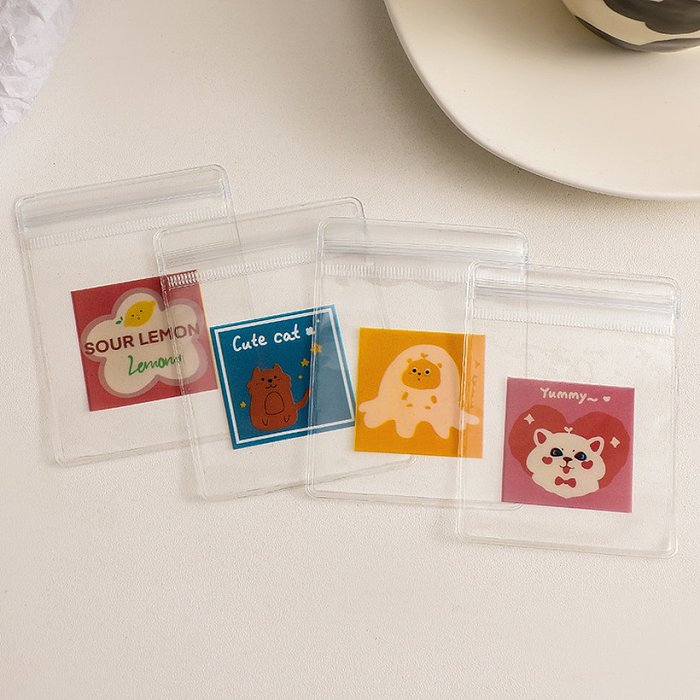 Cute Animal Letter PVC Jewelry Packaging Bags 1 Piece