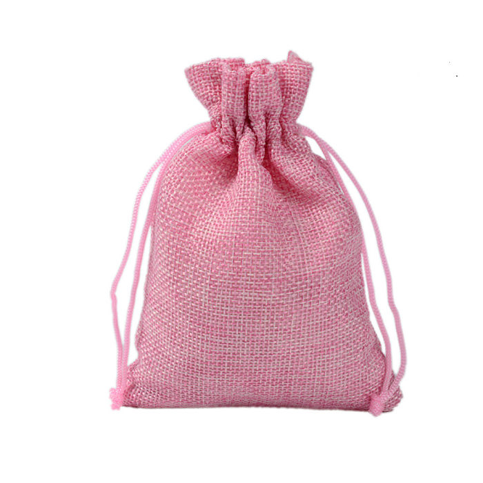 Simple Style Solid Color Cloth Drawstring Jewelry Packaging Bags