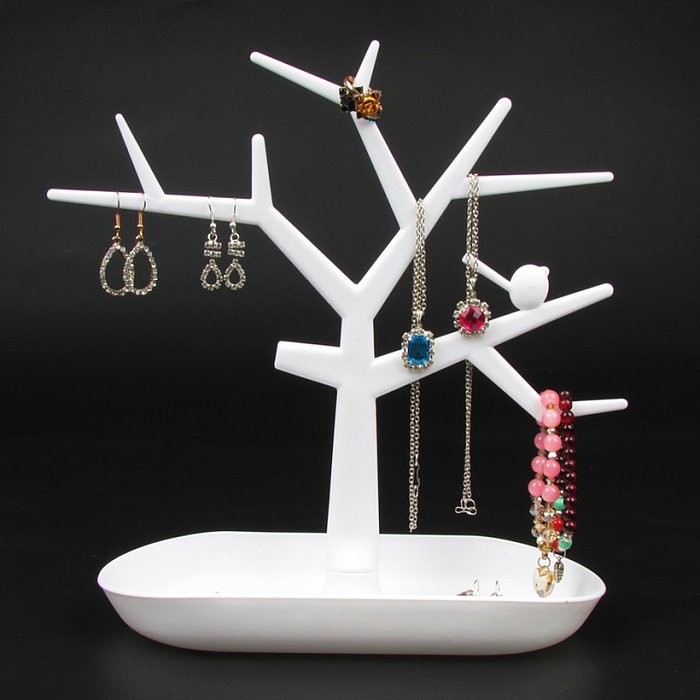 Rotating Display Stand Jewelry Storage Hanging Necklace Earrings Shelf Stand Props Desktop Jewelry Stand