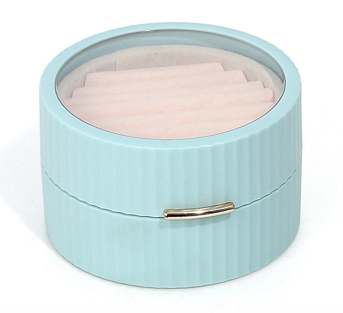 Fashion Stripe Solid Color ABS Jewelry Boxes