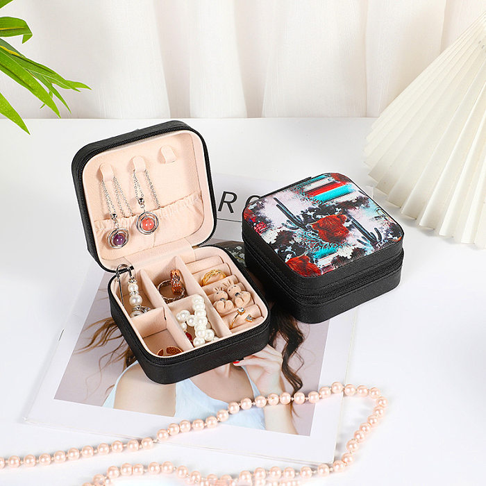 Fashion Leopard PVC Jewelry Boxes 1 Piece