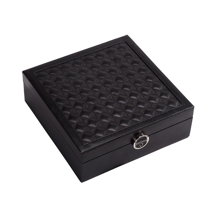 Fashion Argyle PU Leather Jewelry Boxes