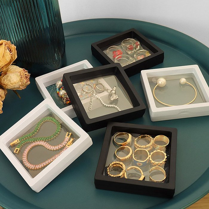 Fashion Geometric Transparent Plastic Jewelry Boxes 1 Piece