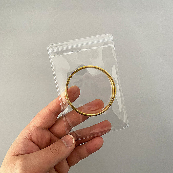 L'emballage transparent de bijoux de PVC de couleur solide de style simple met en sac 1 ensemble
